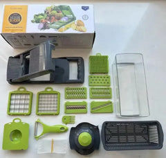 Vegetable chopper for uniform and precise vegetable cuts.