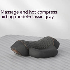 Cervical spine care pillow with built-in heat therapy.