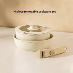 Removable Handle Non-Stick Pot Set with Steamer – Versatile Household Cookware